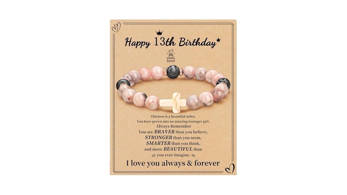 Jsjoy Cross Bracelet Gifts For 13 Year Old Teen Birthday,
