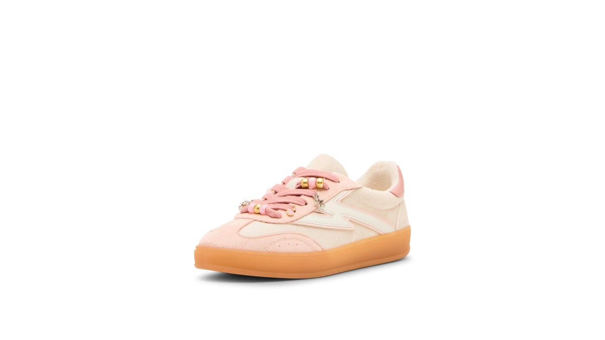 Madden Girl Women's Giia-cb Sneaker, Blush Velvet, 11