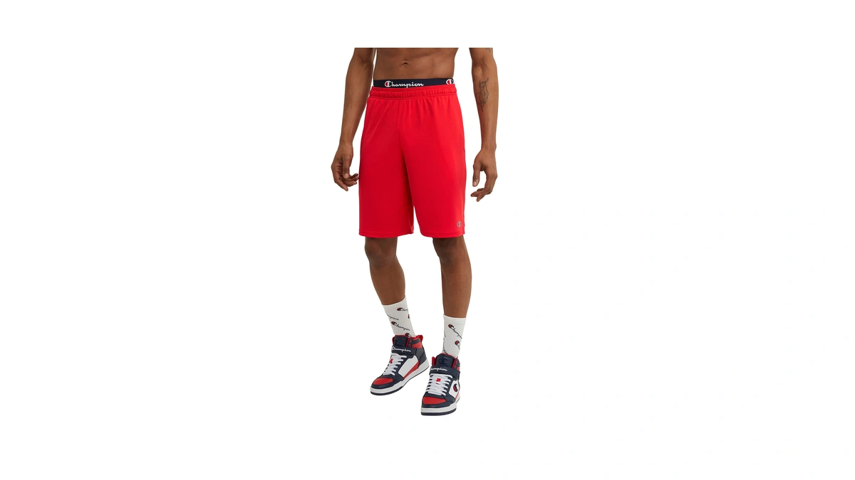 Champion Men's Sport Shorts, Standard Fit, 10 Inch Inseam, Lightweight