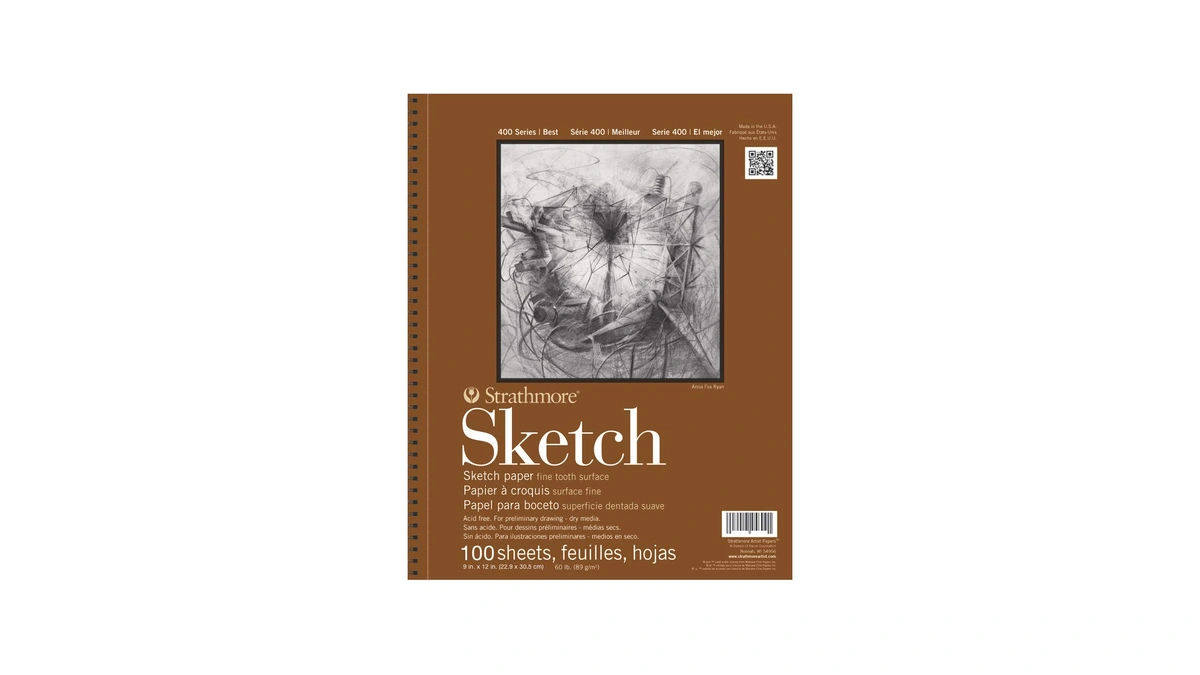 Strathmore 400 Series Sketch Pad, 9x12 Inch, 100 Sheets -