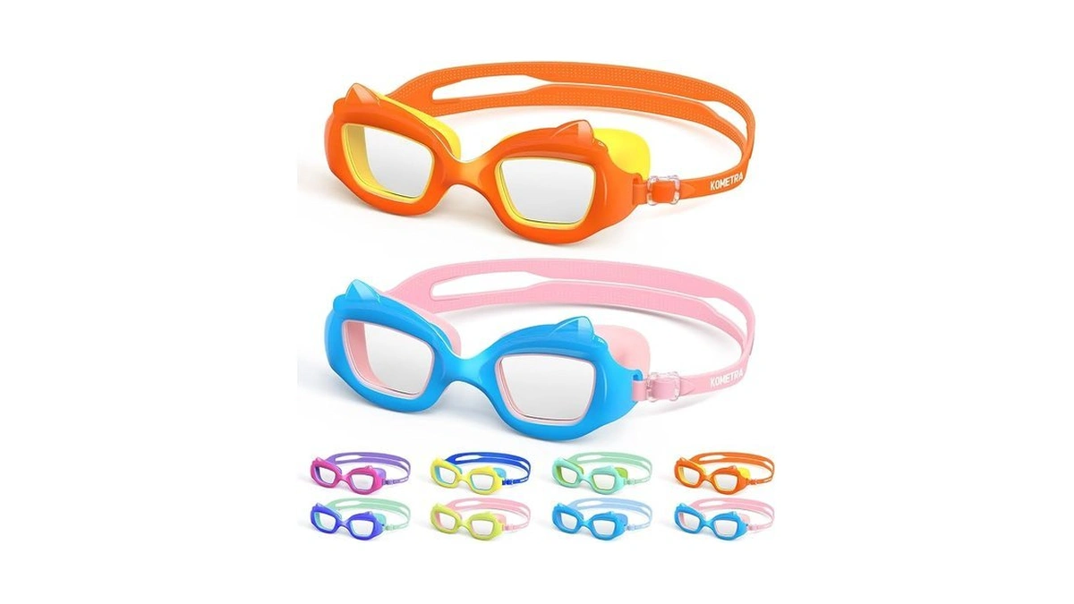 Kometra Toddler Swim Goggles 2 Pack, Swimming Goggles For Toddler
