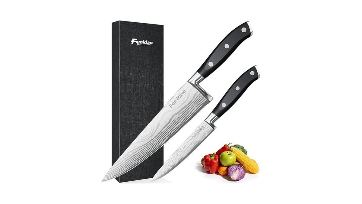 Fomidao 2pcs Chef Knife Set, Razor Sharp Japanese Kitchen Knife