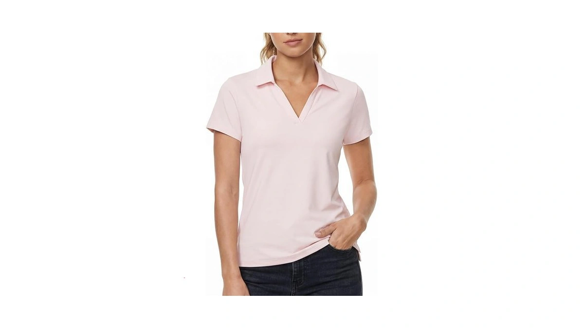 Stelle Womens Golf Polo Shirts V Neck Upf50+ Quick Dry