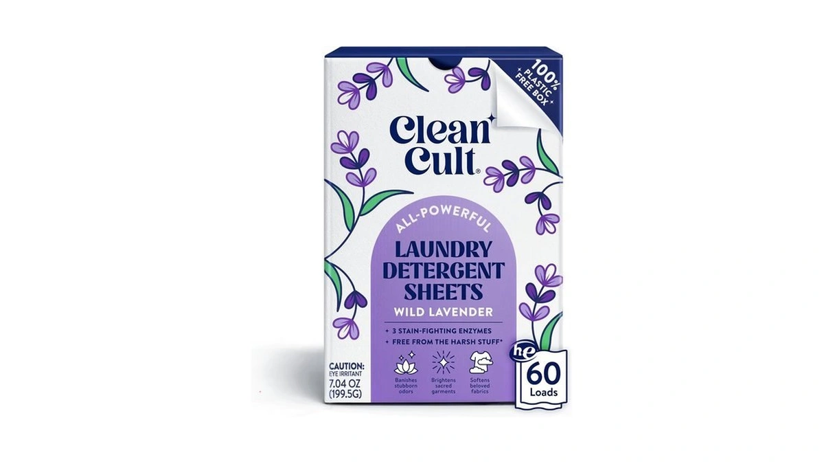 Cleancult Laundry Detergent Sheets - Resealable Box - 3 Stain