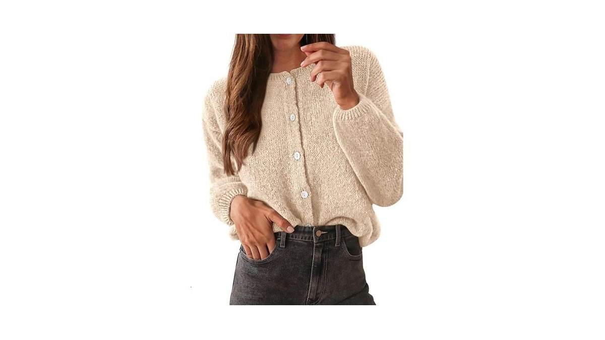 Amazon code: Kirundo Button Cardigan Sweaters For Wom