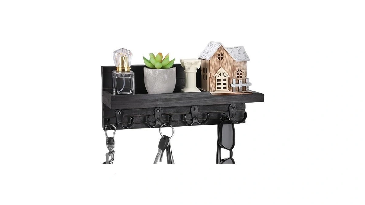 Webravery Decorative Key Hanging Rack With 4 Double Hooks –