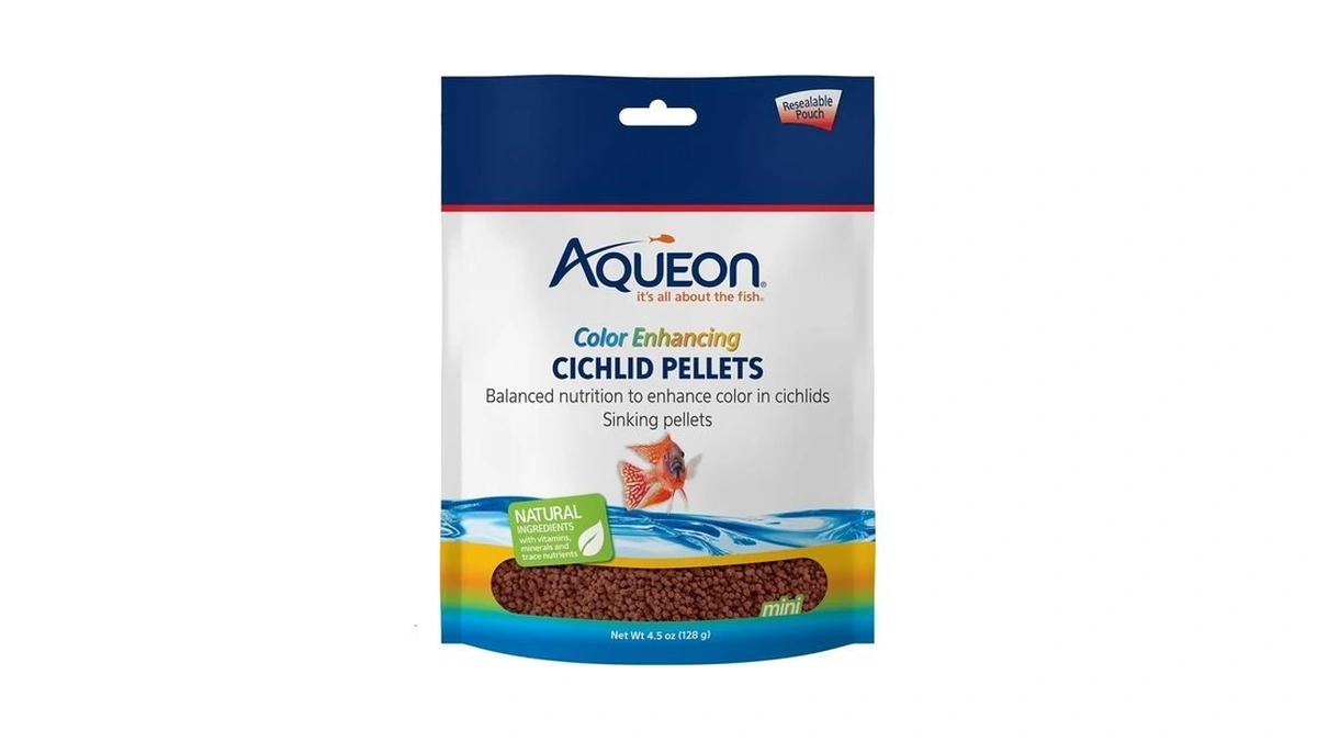 Aqueon Cichlid Food Color Enhancing 4.5 Ounces Color