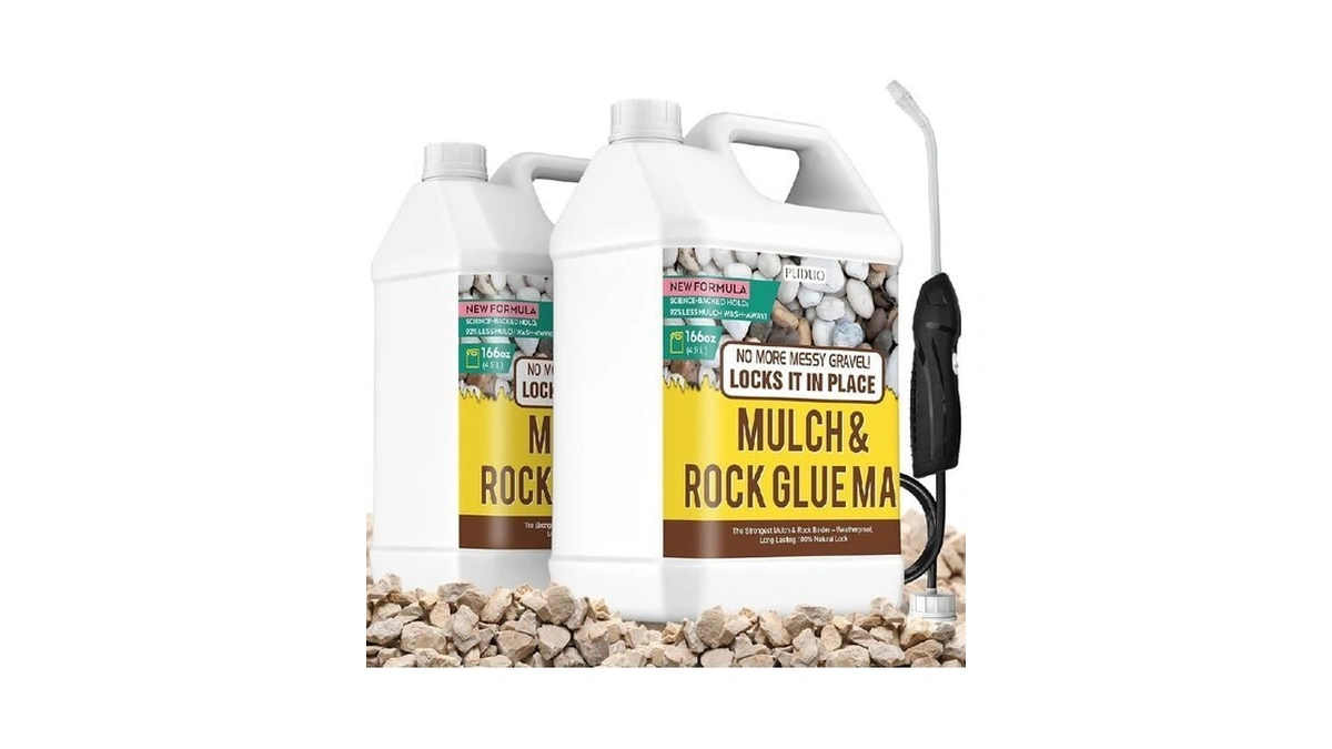 Puduo Rock Glue For Landscaping With Sprayer 2.5 Gallon -