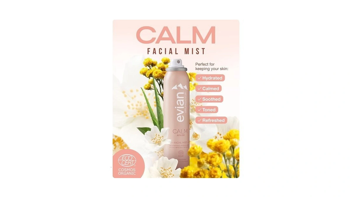 Evian Calm Facial Mist | Hydrating Mineral Water Face Spray