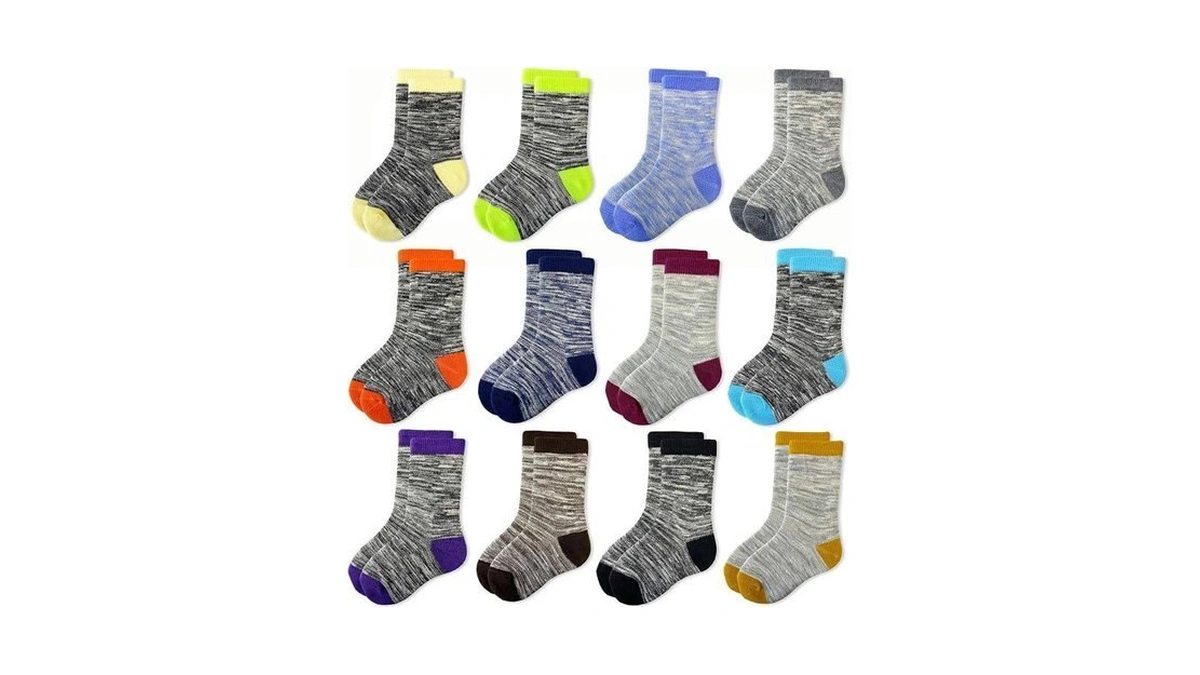 Jamegio Boy Socks Pairs Crew Sock For Toddler
