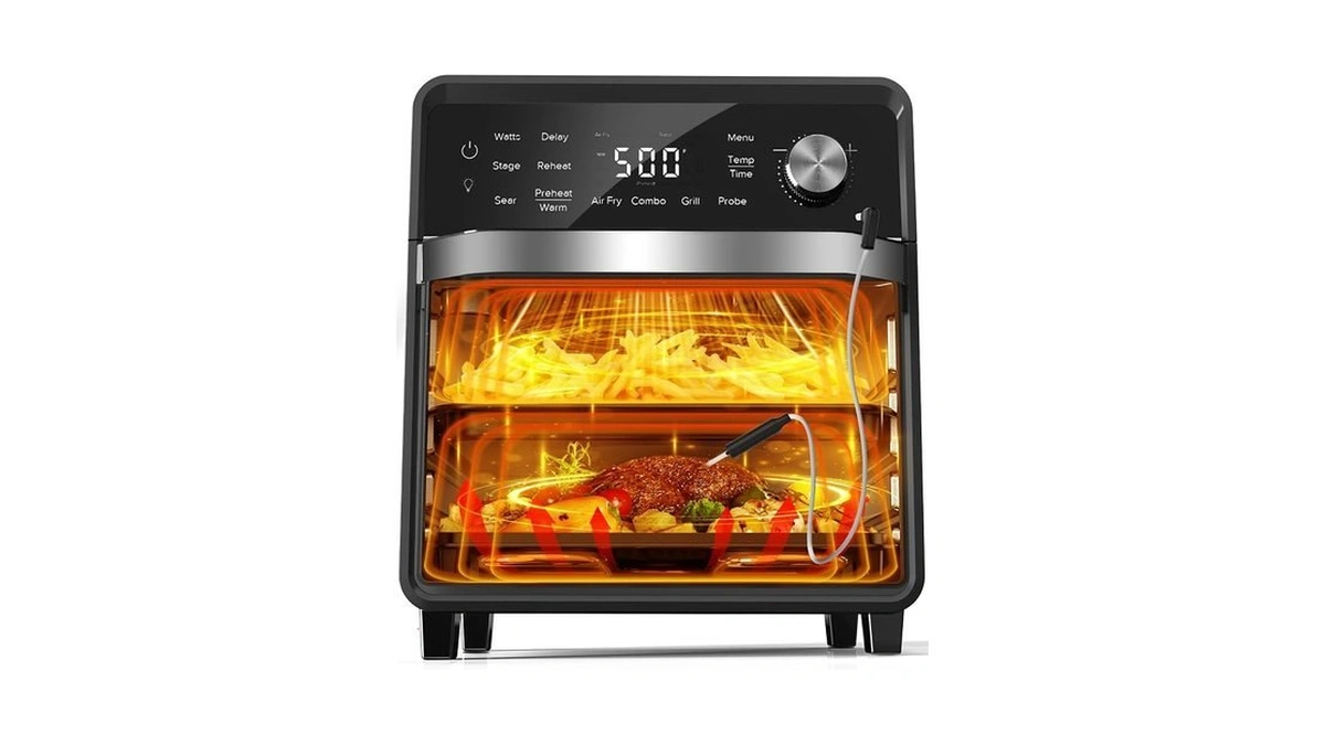 Nuwave Plug-in Grill Air Fryer Oven Combo W/sheath Heaters, Stainless