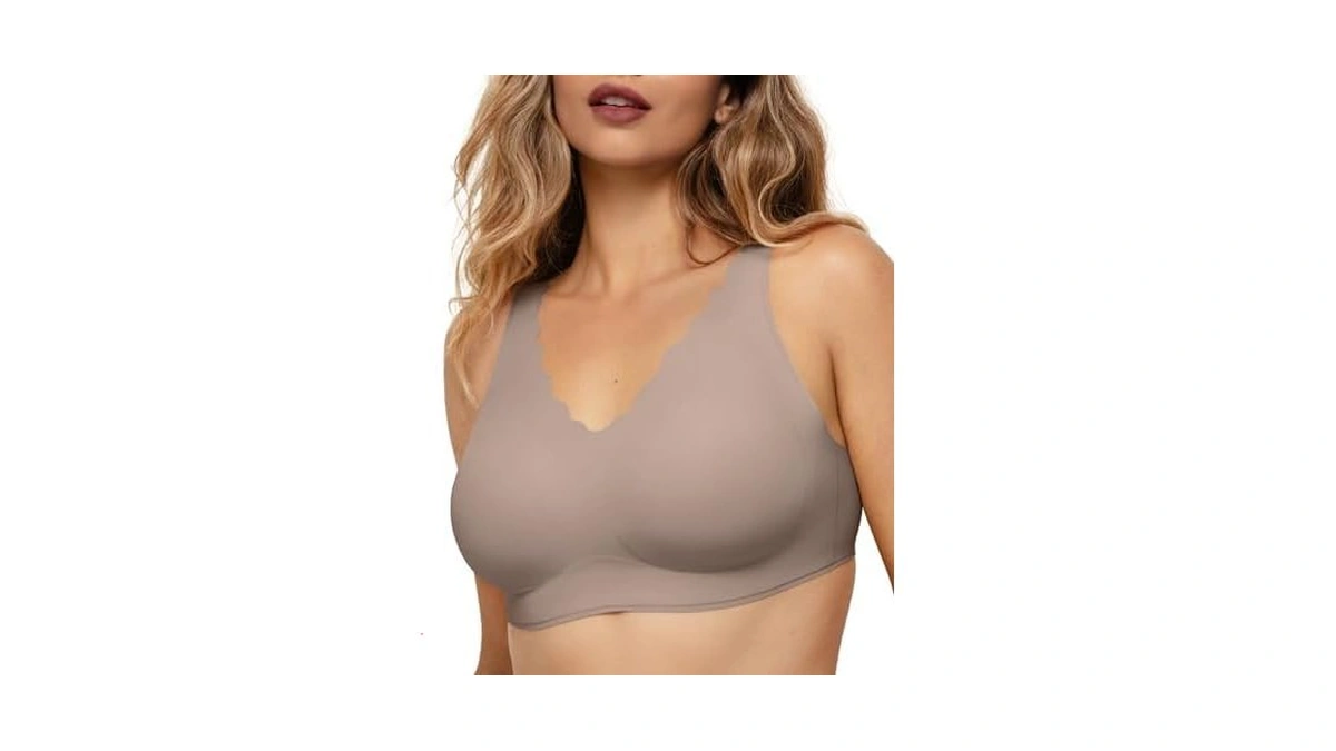 Comfelie Wireless Bra Seamless Comfort Everyday Bra For Women, Breathable