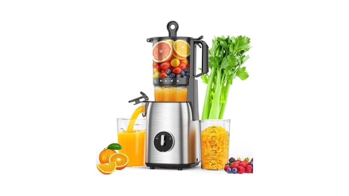 Cowsar Cold Press Juicer, Juicer Machines 5.4" Wide Feed Chute