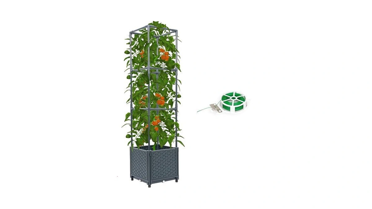 Tomato Planter With Trellis Cage Raised Garden Bed Planters Boxes