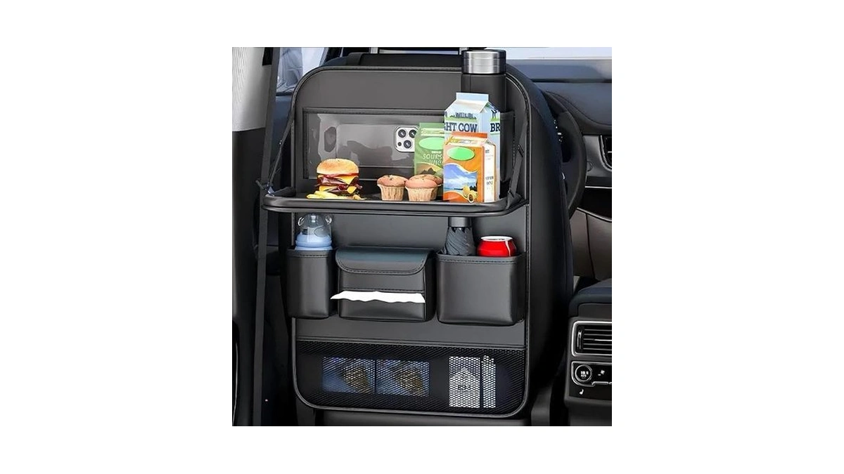 Car Backseat Organizer With Tray – Back Of Car Seat