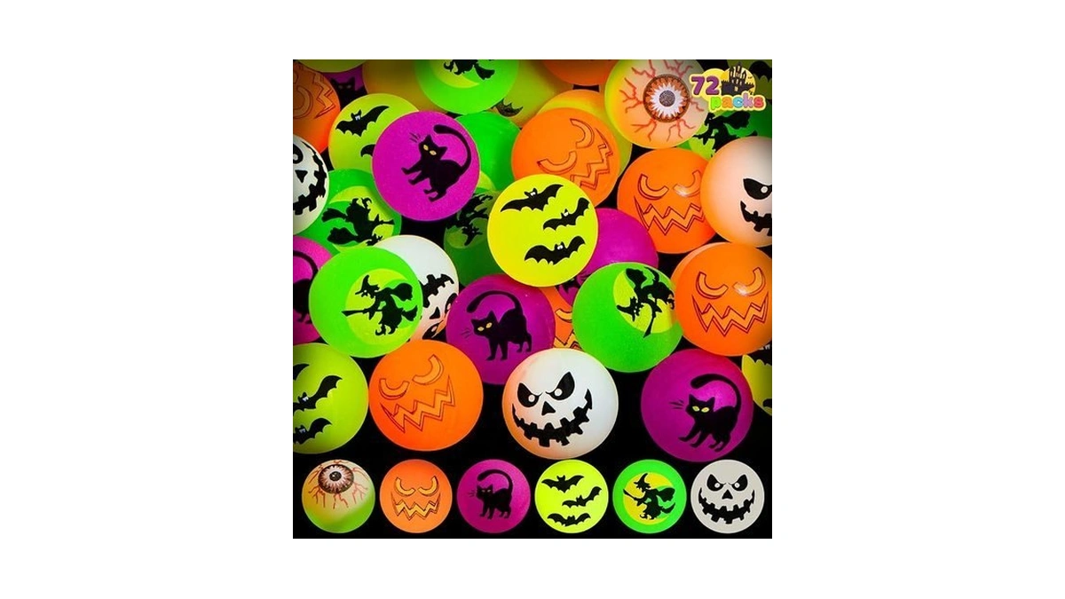 Amazon coupon: Joyin 72 Pcs Halloween Bouncy Balls, Glo