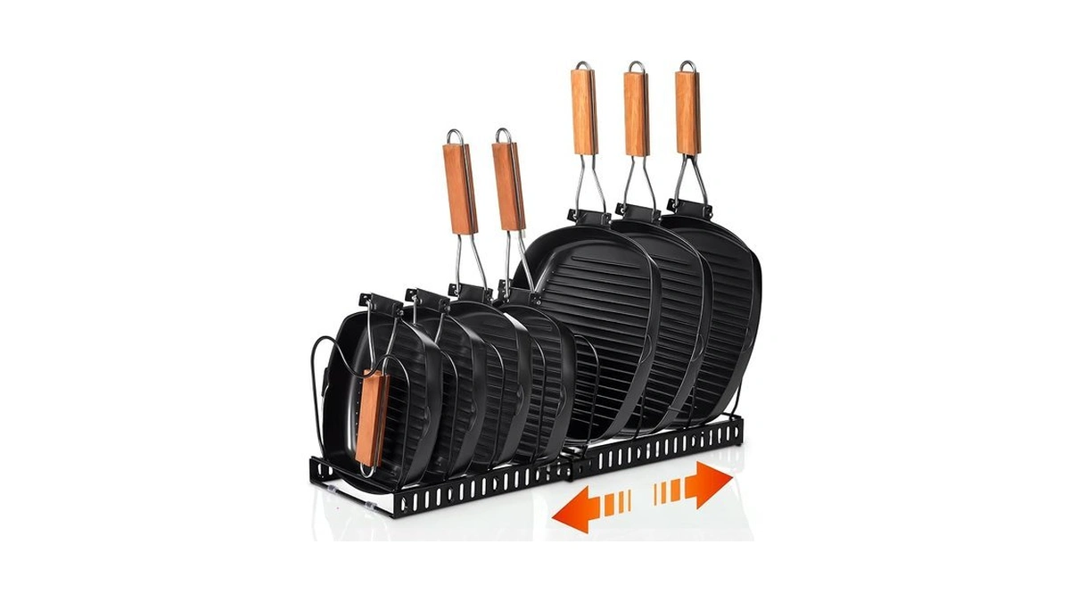 Frutpunch Pots And Pans Organizer,with 10 Adjustable Partitions