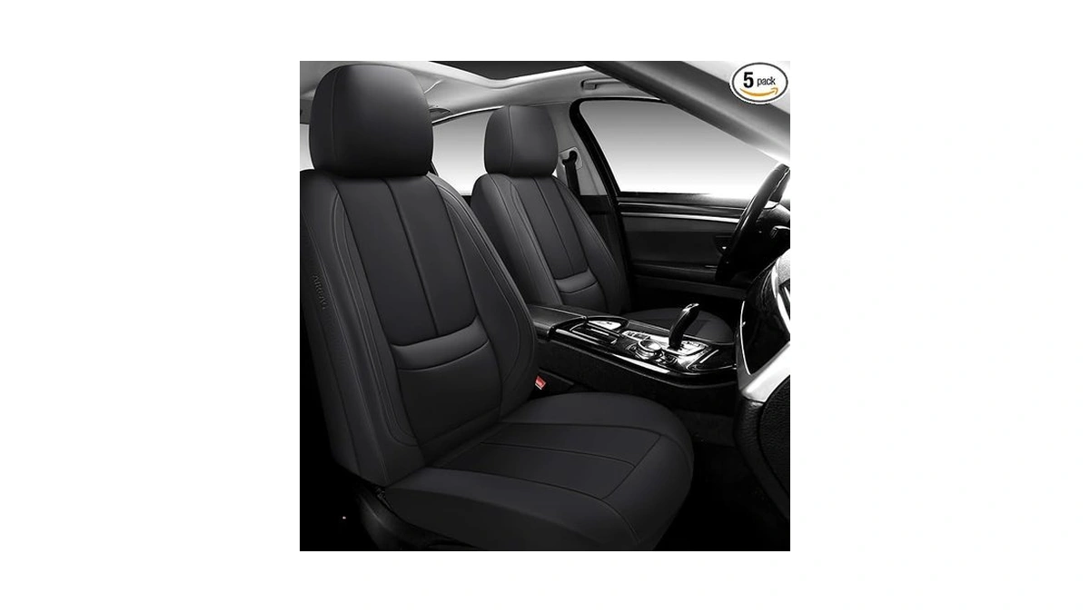 Isen-coverauto Full Coverage Leather Car Seat Covers Full Set,waterproof Seat