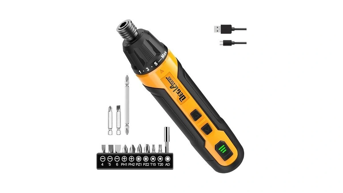 Deglasers Rechargeable 3.6v Cordless Screwdriver With 9pcs Bit, 1pc Bit