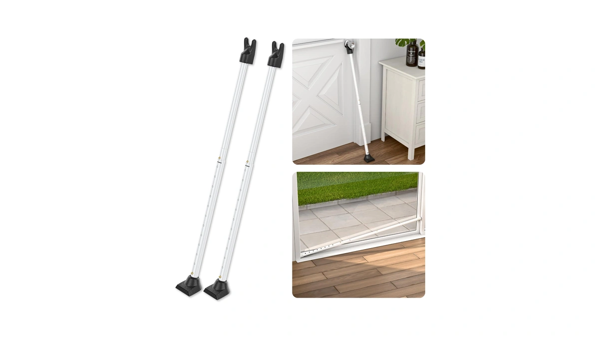 Securityman 3-in-1 Door Security Bar, Security Door Stoppers & Door