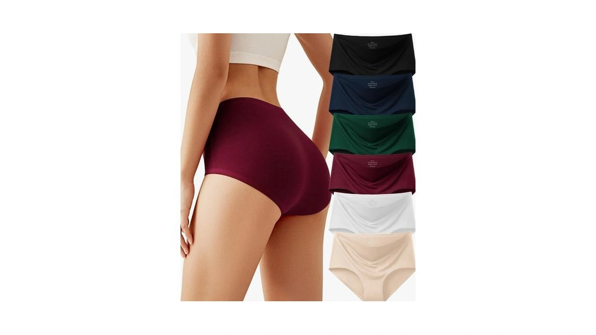 Kiqnsam Cotton Underwear For Women Seamless Full Coverage High Waisted