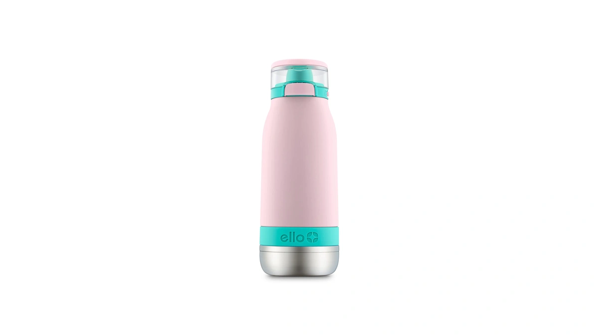 Ello Emma 14oz Insulated Stainless Kids Water Bottle With Straw,