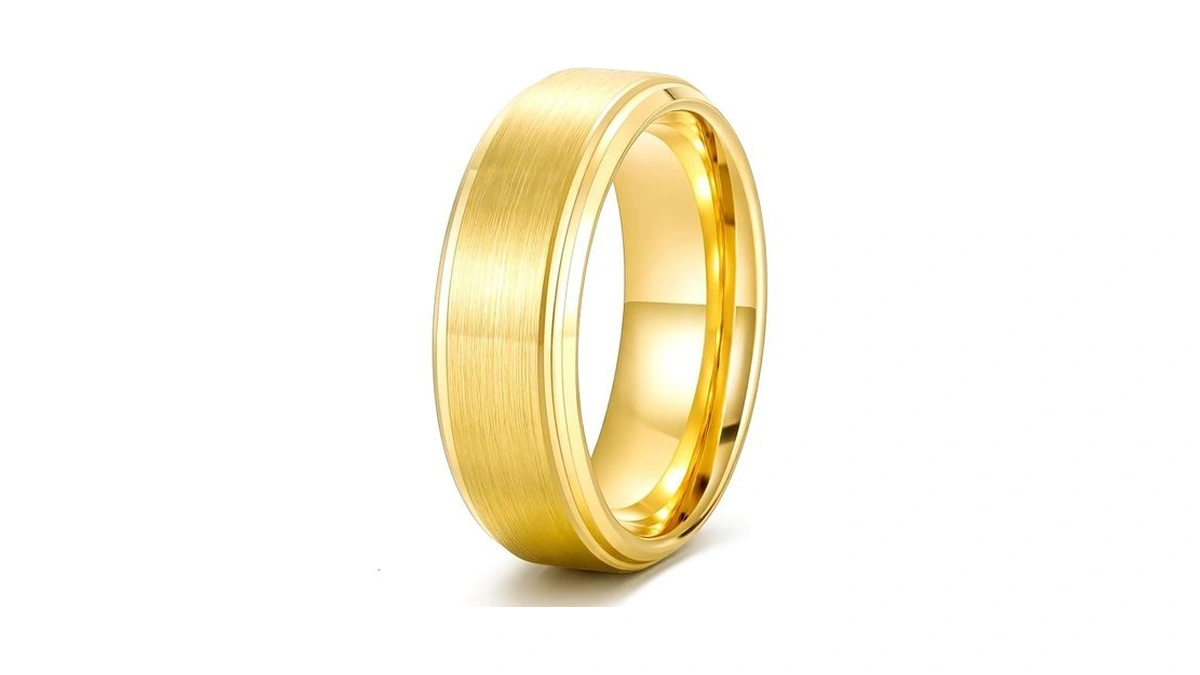 Hxnibatsar Stainless Steel Wedding Band Ring For Men Women Matte