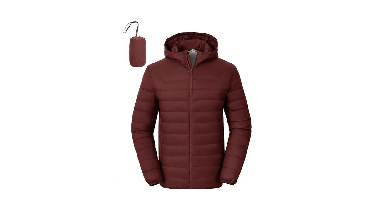 Rdruko Men's Down Puffer Jacket With Hood Packable Lightweight Puffy