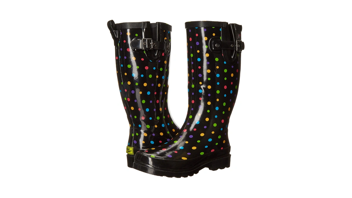 Western Chief Women's Tall Waterproof Rain Boot, Ditsy Dot, 6