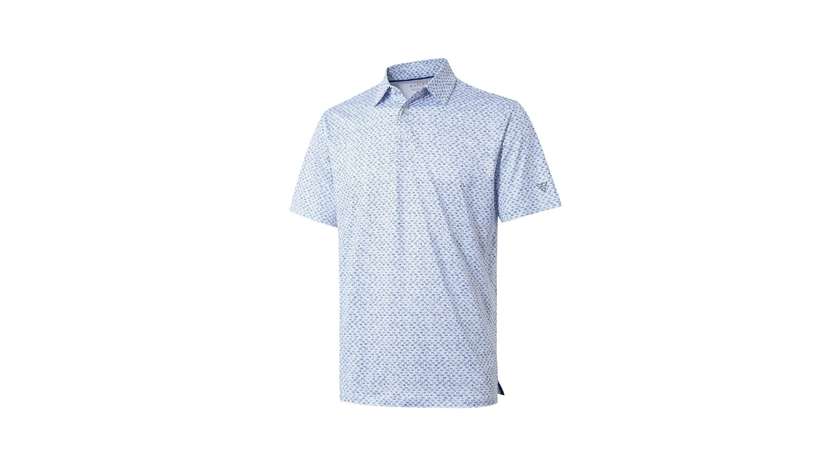 Men's Golf Shirts Dry Fit Short Sleeve Print Performance Moisture