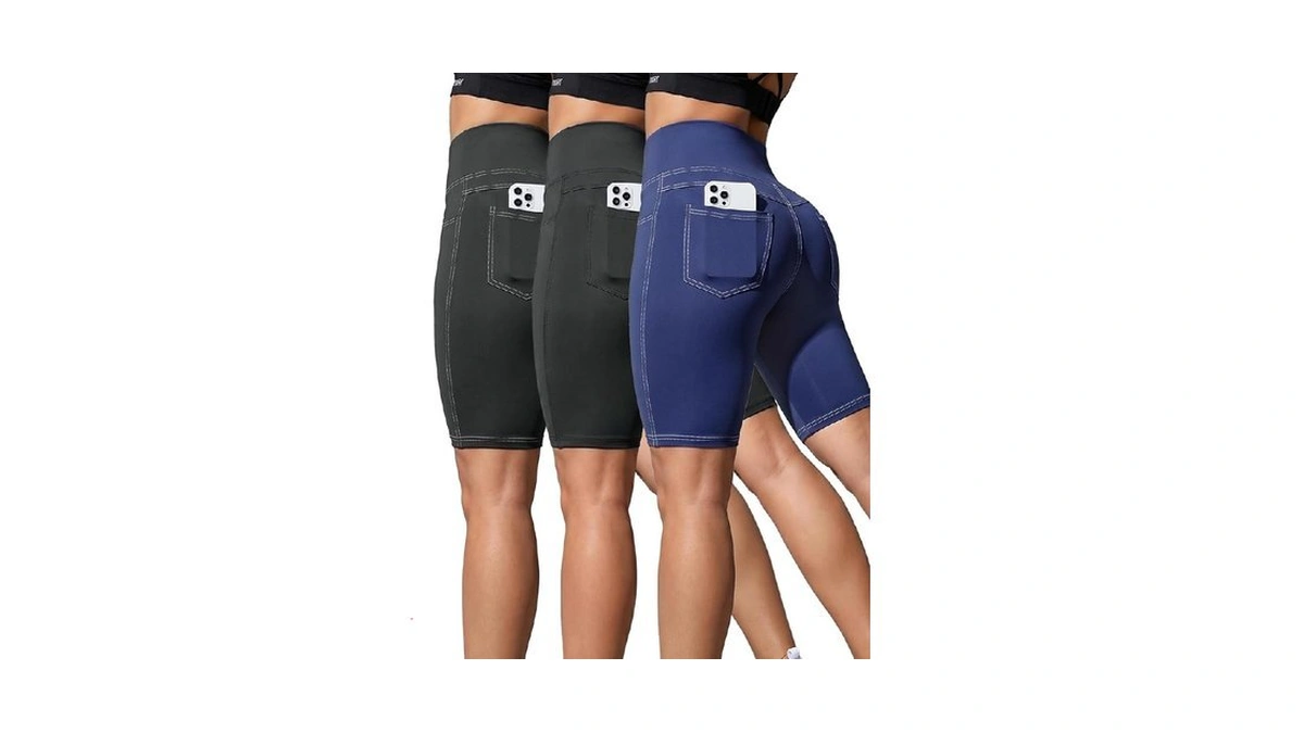 Cokqu Bike Shorts Women Biker Shorts With Pockets Womens Workout