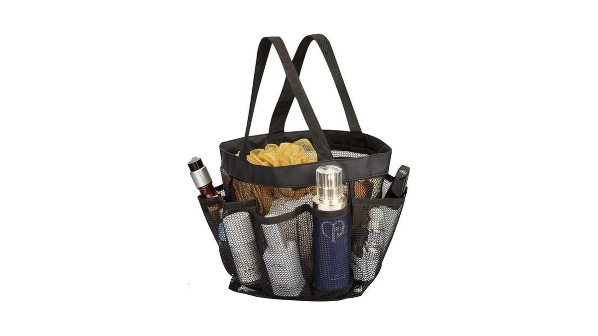 Haoguagua Mesh Shower Caddy Tote Bag 8 Pockets, Hanging Portable