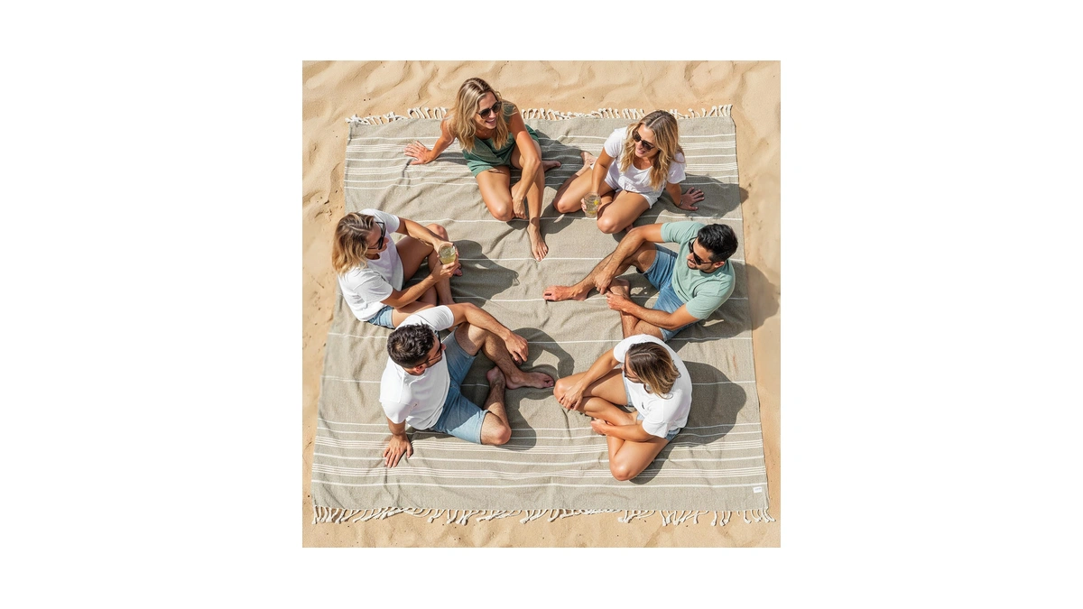 Lane Linen Beach Blanket Sand Free, Quick Dry & Turkish