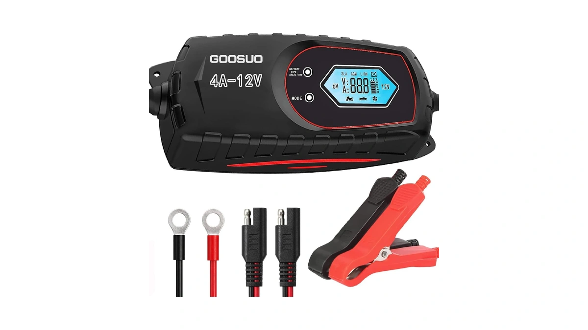 Goosuo 4a Car Battery Charger 6v/12v With Lcd Display For