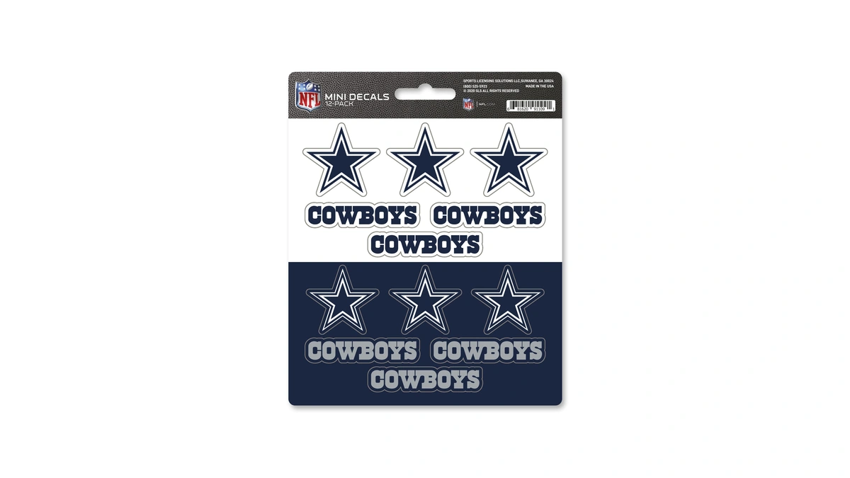 Fanmats 61118 Nfl - Dallas Cowboys 12 Count Mini Decal