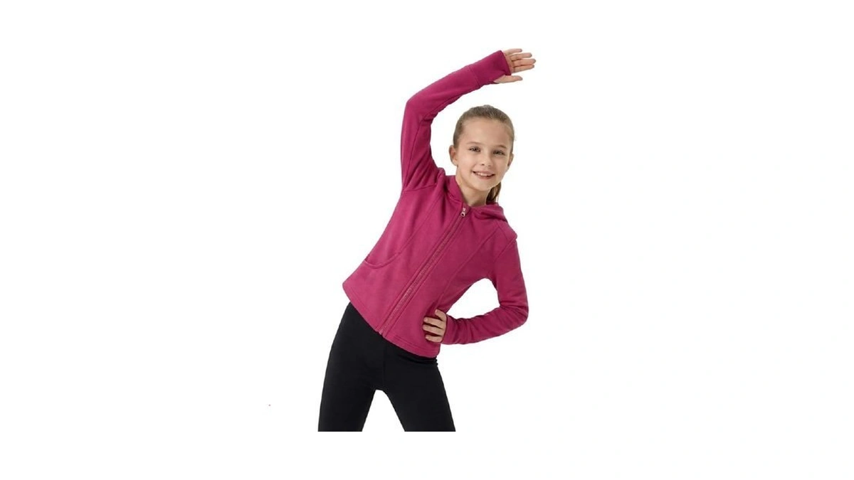 Welaken Girls Zip-up Hoodie Sweatshirt Lightweight Athletic Hoodie Top