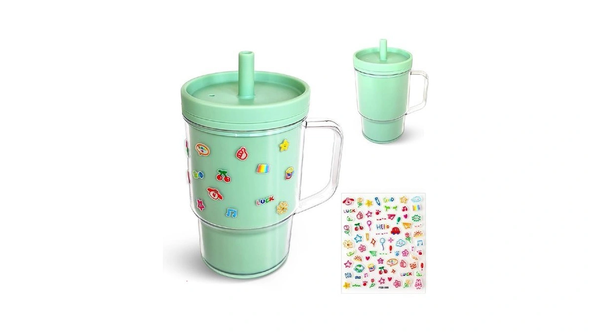 Avalessia Baby Straw Cups For Toddlers 1-3 With Silicone Straw