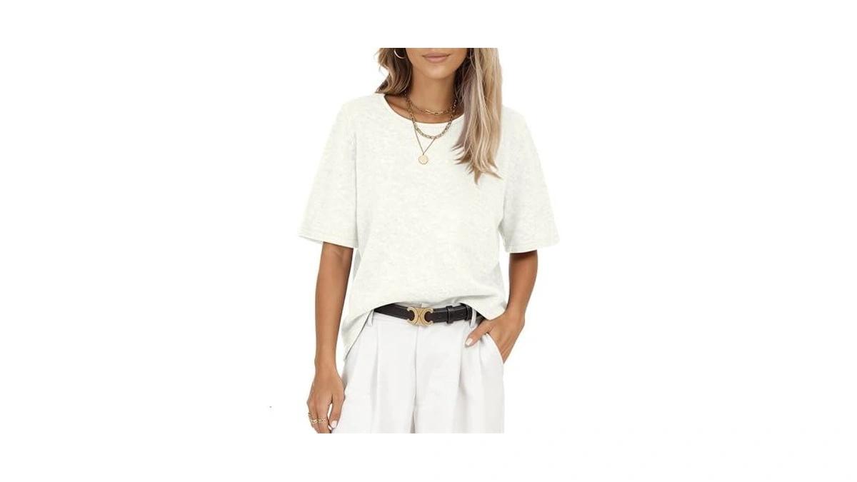 Coccko Womens Short Sleeve Wool Sweater Shirt...