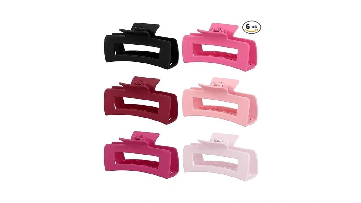 Sisiaipu 4 Inch Big Hair Claw Clips 6 Pcs Large