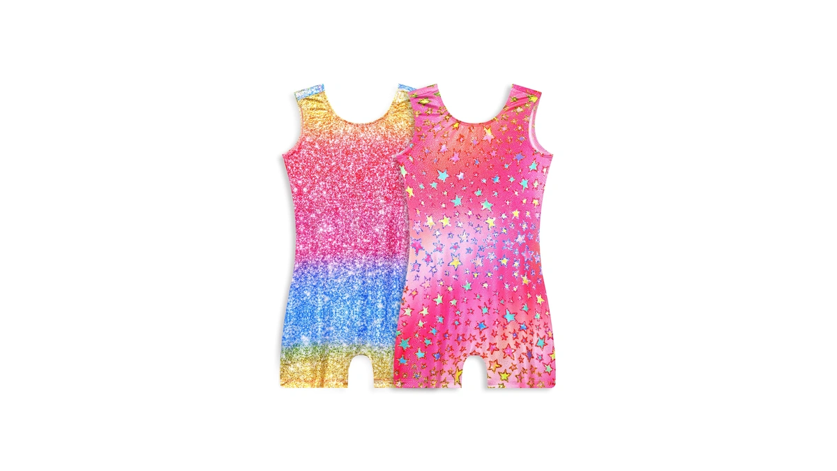 Snowheart Gymnastics Leotards For Girls Size 8-9y Blue Rose