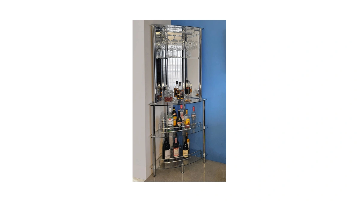 Mango Steam Contemporary Modern Home Entertainment Liquor Bar Catalina Table