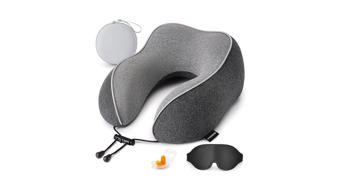 Travel Neck Pillow For Sleeping,100% Pure Memory Foam, Soft Head
