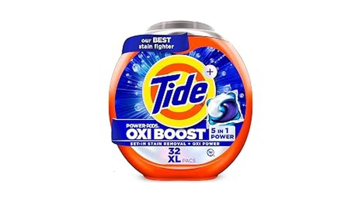 Tide Oxi Boost Power Pods Laundry Detergent Pacs, 32 Count,