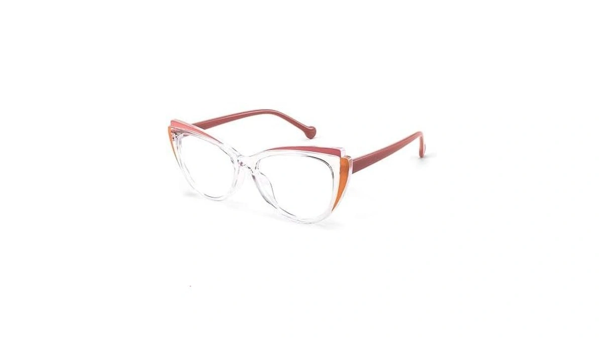 Feisedy Women Cateye Blue Light Blocking Glasses Fake Nerd Clear
