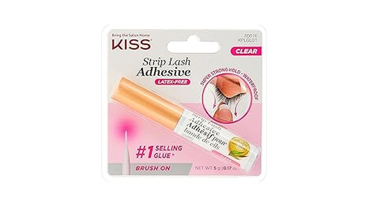 Kiss Lash Adhesive, Lash Glue, 24hr Strip Eyelash Adhesive, Clear,