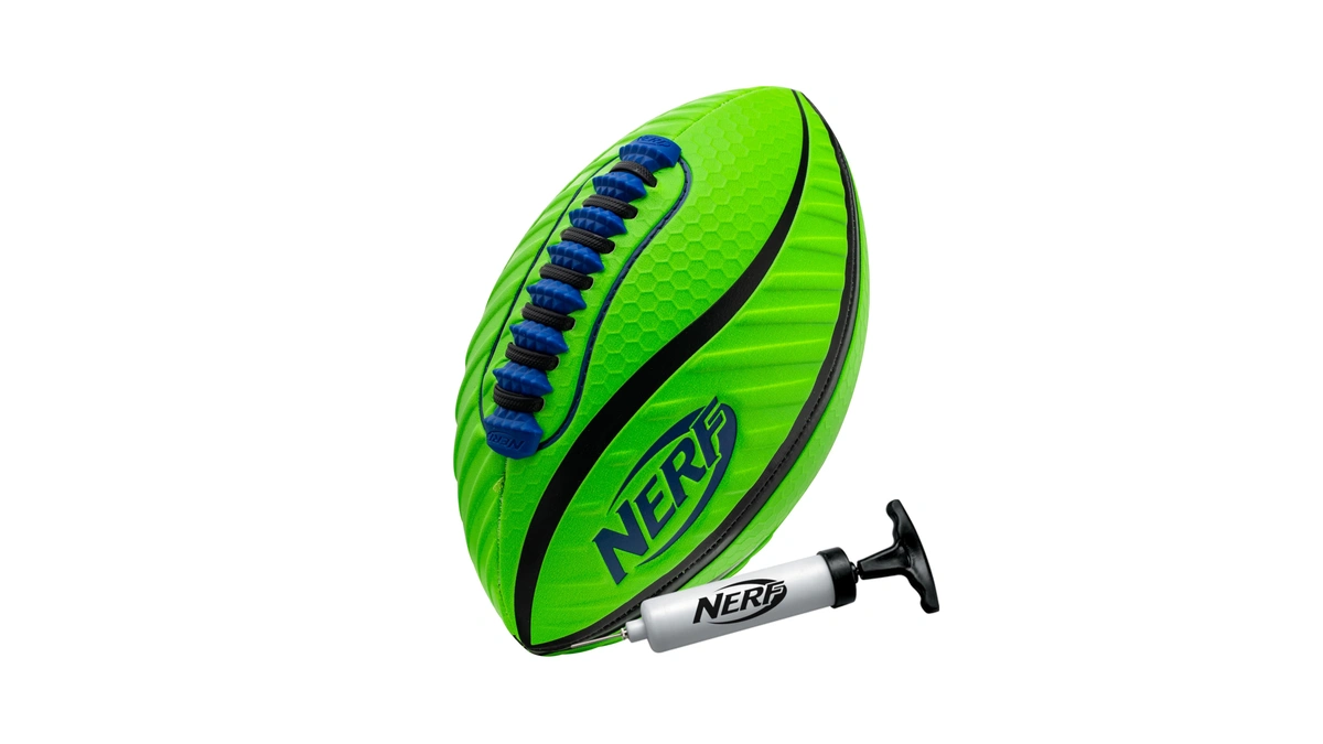 Nerf Spiral Grip Junior Football - Patented Spacelace For Ultimate