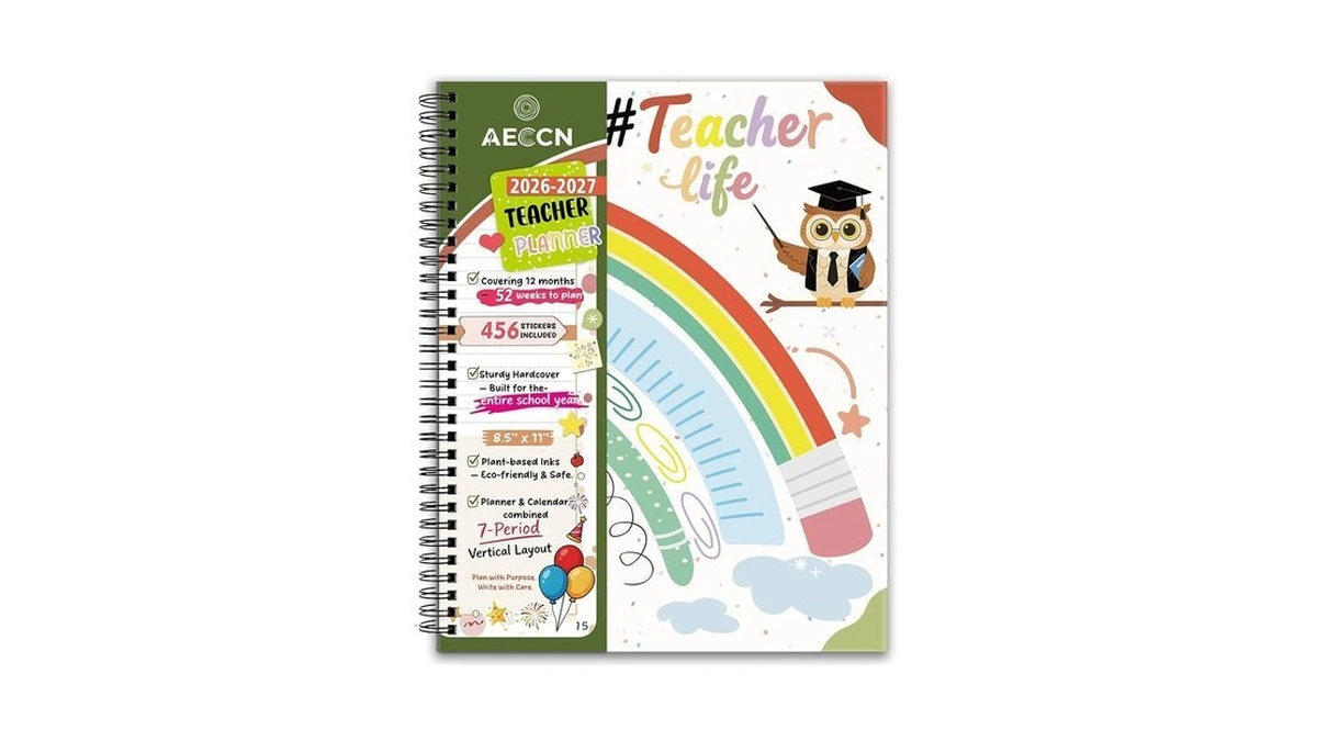 Aeccn Teacher Planner 2026-2027 Academic Year, 8.5" X 11"