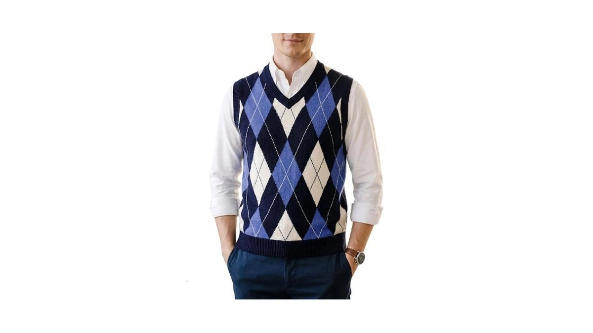 Jeapdqex Mens Sweater Vests V Neck Wool-blend Knit Sleeveless Vests