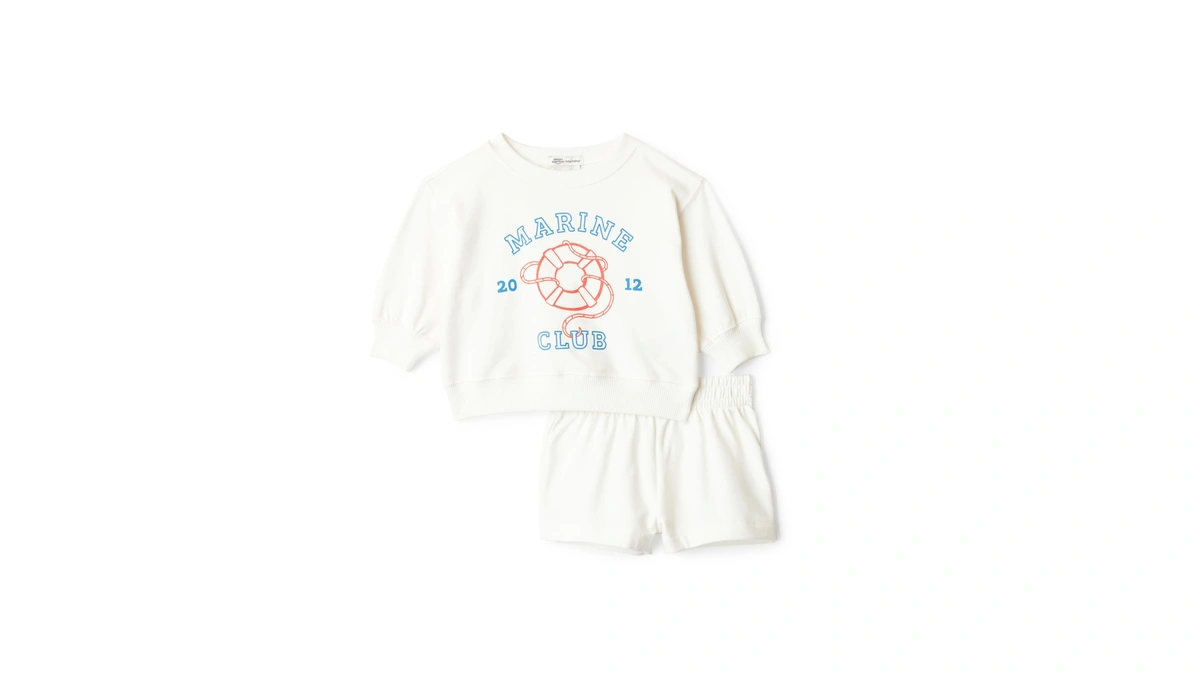 Amazon Essentials X Sofia Grainge Unisex Toddlers' Sweatshirt And Shorts