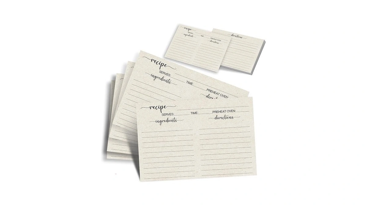 Zylori 60 Pack Vintage 4x6 Double Sided Index Cards -